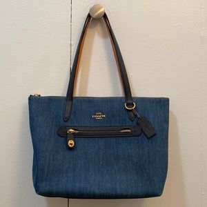 Coach denim tote